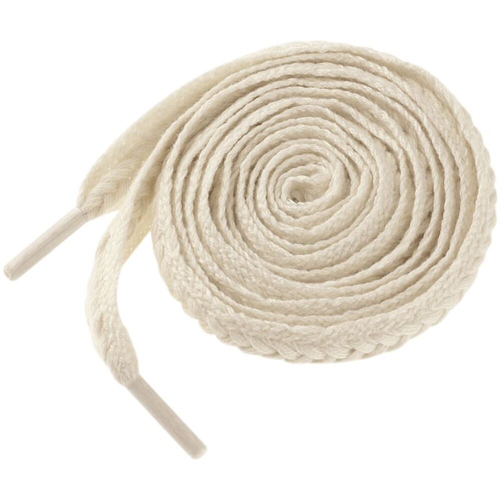 1 Pair Wide Fat Contrast Color Braided Twist Weave Shoelaces Beige